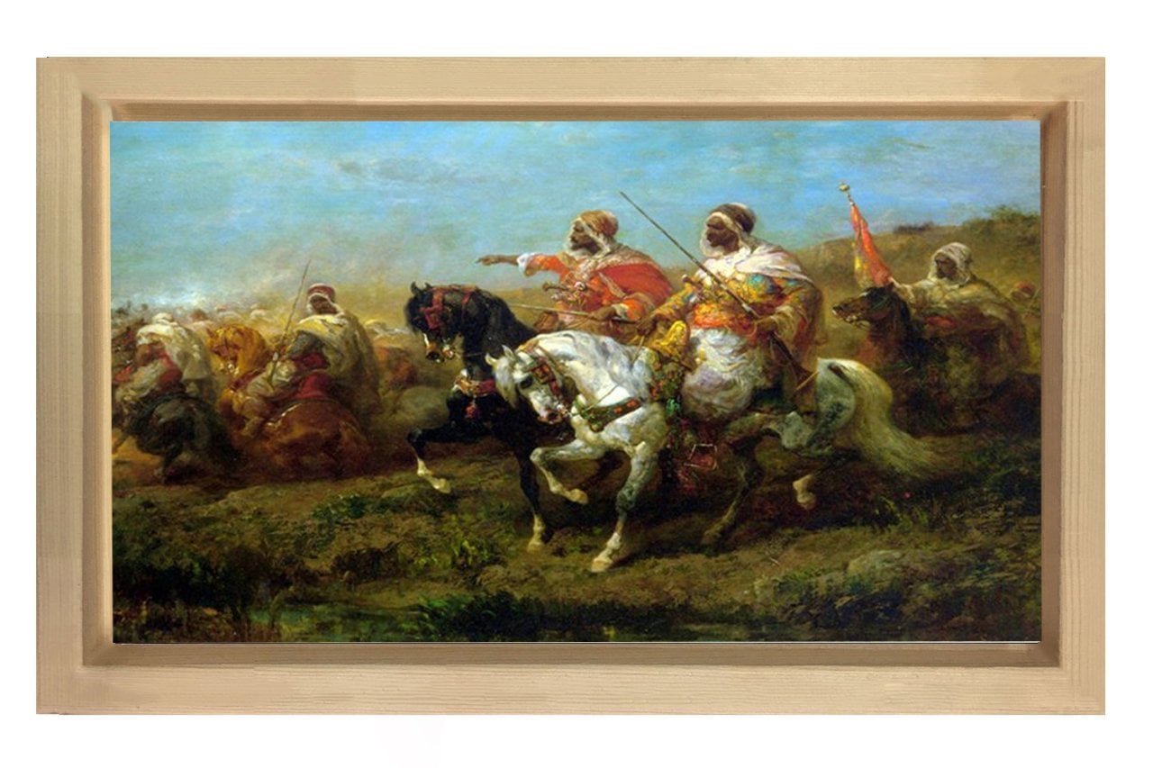 Çöl Ordusu Tablosu Naturel Ahşap Çerçeve - 100x150