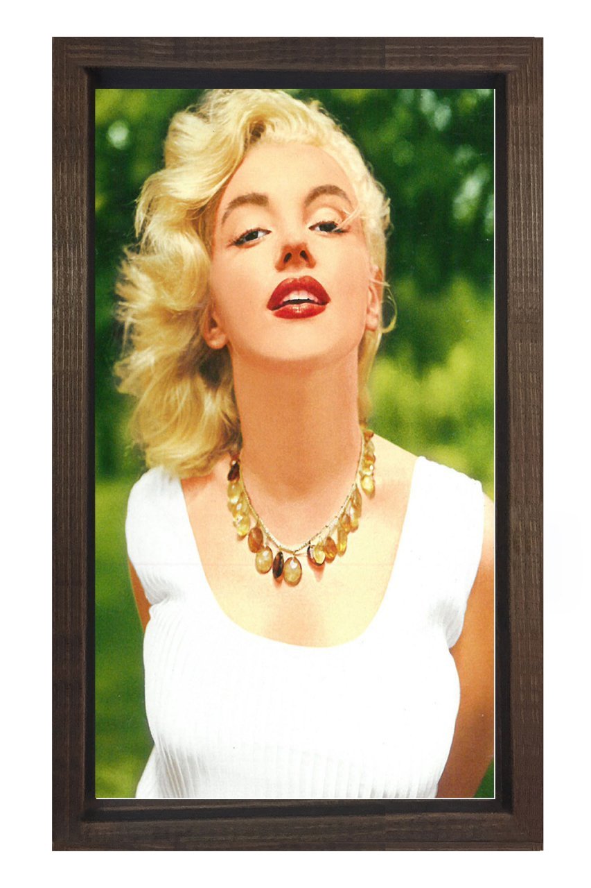 Marilyn Monroe Tablosu Kahverengi Ahşap Çerçeve - 40x60