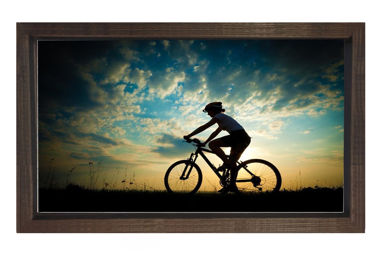 Bisiklet Sporu Tablosu Kahverengi Ahşap - 40x60