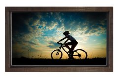 Bisiklet Sporu Tablosu Kahverengi Ahşap - 40x60
