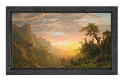 Manzara Reprodüksiyon Tablosu Siyah Ahşap Çerçeve - 50x90