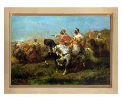 Çöl Ordusu Tablosu Naturel Ahşap Çerçeve - 45x30