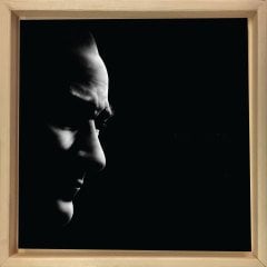 Atatürk Silüet Tablosu Naturel Ahşap Çerçeve - 30x30