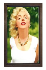 Marilyn Monroe Tablosu Kahverengi Ahşap Çerçeve - 70x100