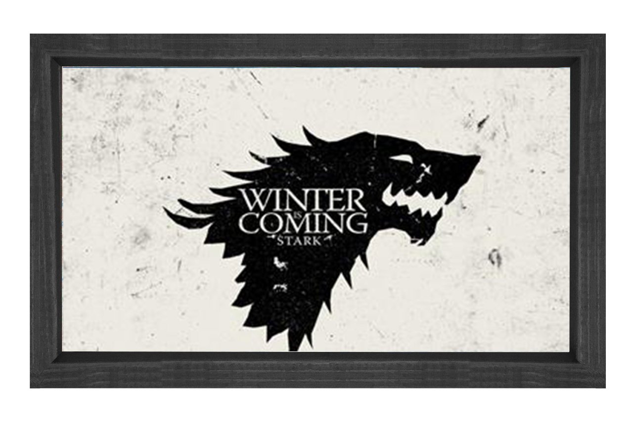 Game Of Thrones Tablosu Siyah Ahşap Çerçeve - 50x70