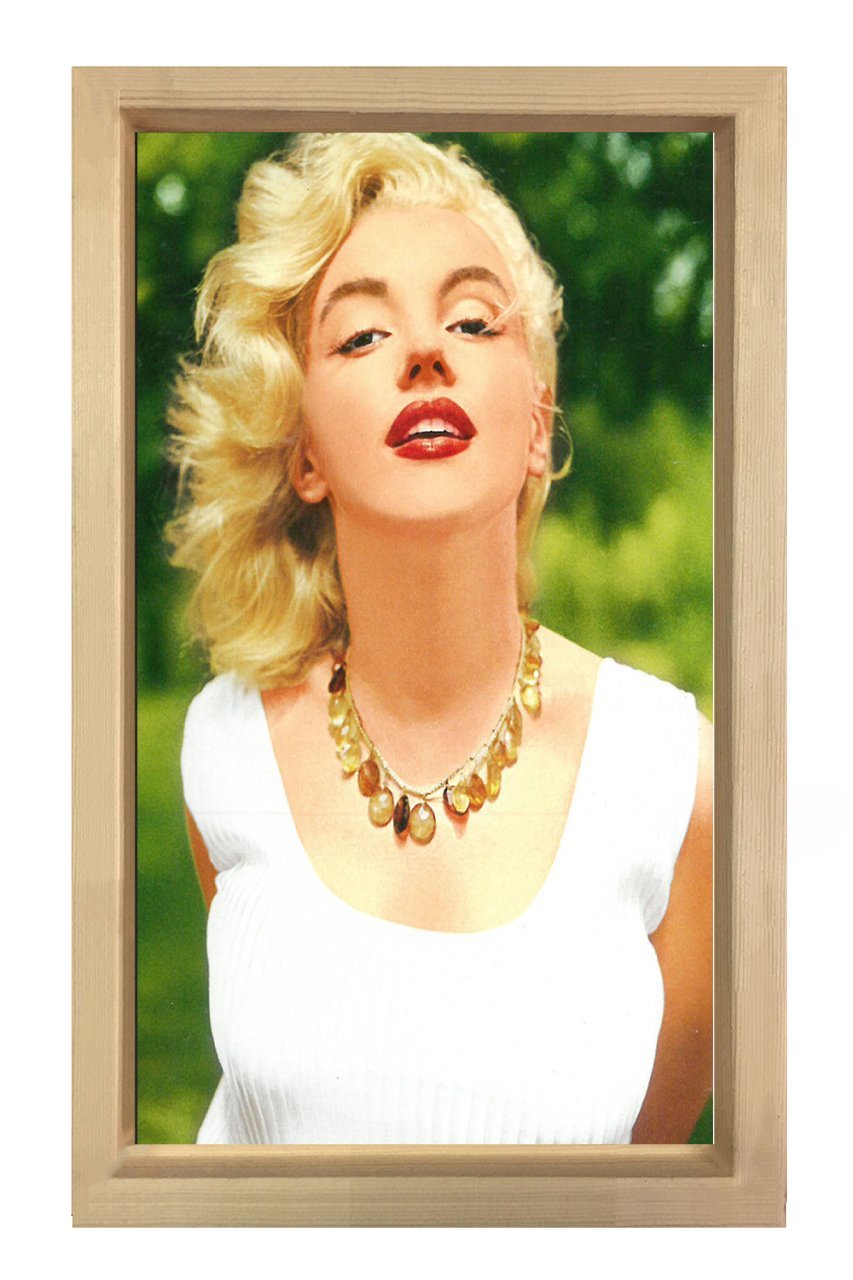 Marilyn Monroe Tablosu Naturel Ahşap Çerçeve - 100x150