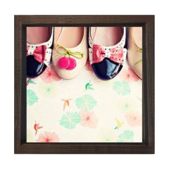 Sevimli Ayaklar Tablosu Kahverengi Ahşap Çerçeve - 60x60