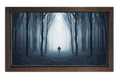 Yalnız Yol 3D Tablosu Kahverengi Ahşap Çerçeve - 70x100
