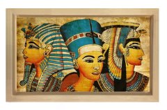 Firavunlar Tablosu Naturel Ahşap Çerçeve - 50x70