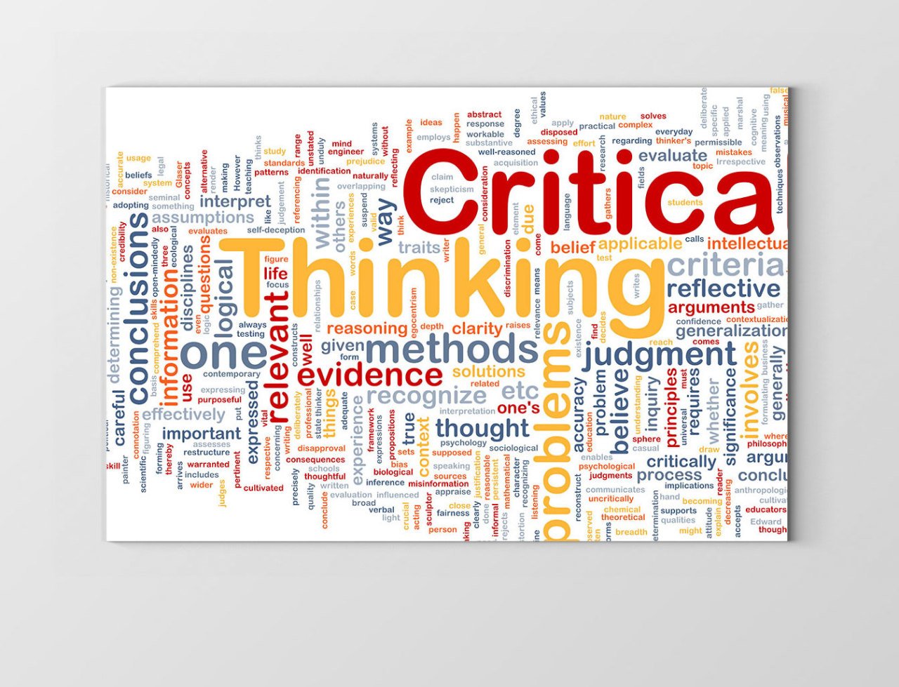 Critical Thinking =Kritik Düşün Tablosu Çerçevesiz - 50x90
