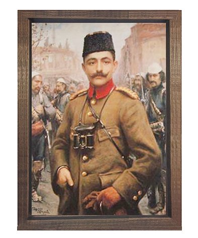 Enver Paşa Tablosu Kahverengi Ahşap Çerçeve - 100x200