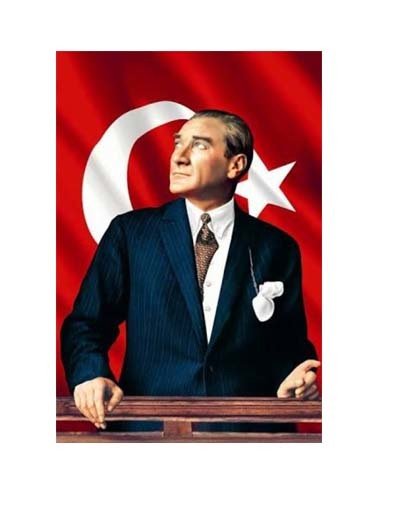 Atatürk Türk Bayrağı Çerçevesiz - 40x60