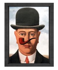 Pipo Siyah Ahşap Çerçeve - 45x30