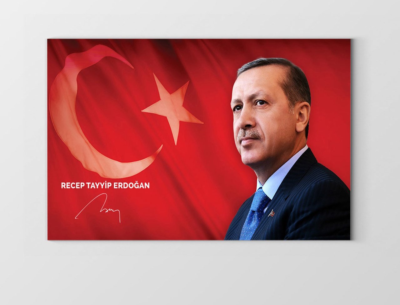 Sayın: Recep Tayyip Erdoğan Tablosu Çerçevesiz - 50x70