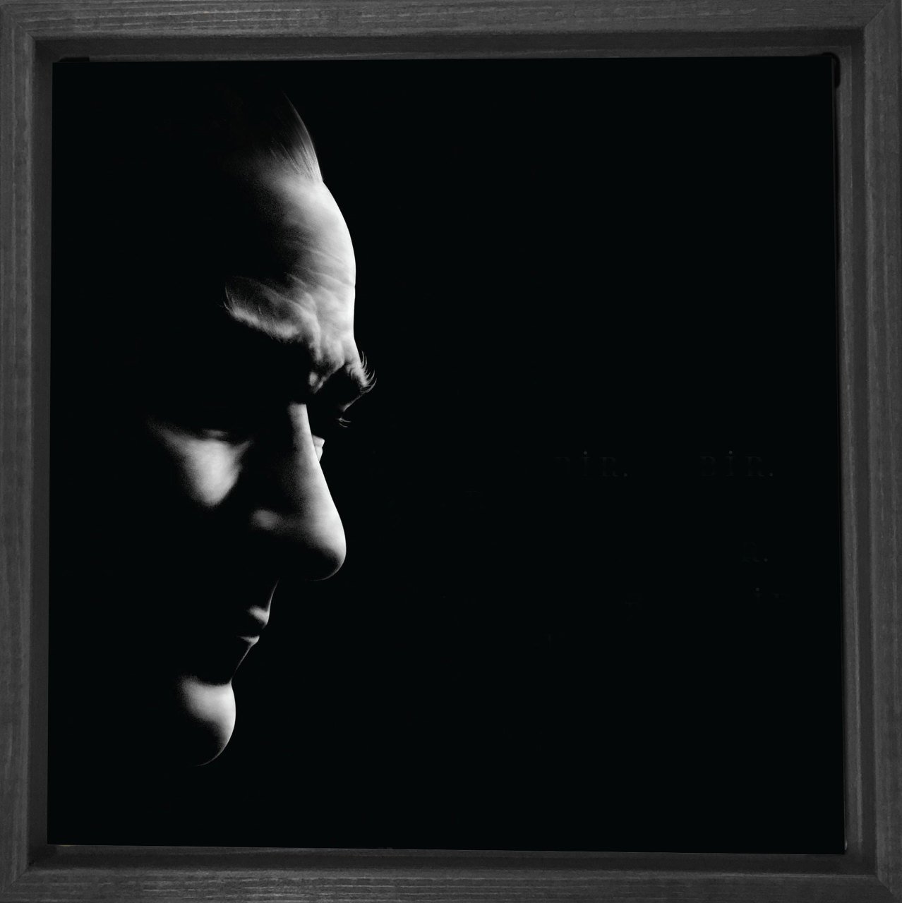 Atatürk Silüet Tablosu Siyah Ahşap Çerçeve - 100x100