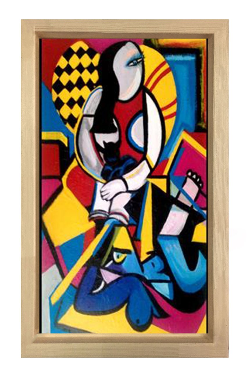 Pablo Picasso Tablosu Naturel Ahşap Çerçeve - 100x150