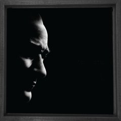 Atatürk Silüet Tablosu Siyah Ahşap Çerçeve - 40x40