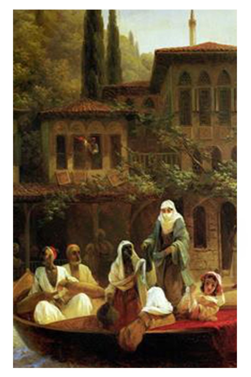 Osmanlı Döneminde Yaz Günü Tablosu Çerçevesiz - 40x60