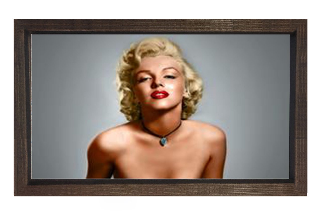 Marilyn Monroe Tablosu Kahverengi Ahşap Çerçeve - 100x150