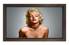 Marilyn Monroe Tablosu Kahverengi Ahşap Çerçeve - 100x150