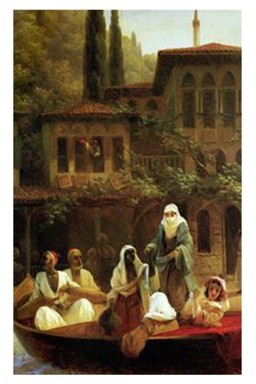 Osmanlı Döneminde Yaz Günü Tablosu Çerçevesiz - 50x90
