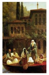 Osmanlı Döneminde Yaz Günü Tablosu Çerçevesiz - 50x90
