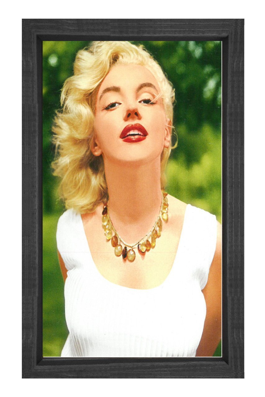 Marilyn Monroe Tablosu Siyah Ahşap Çerçeve - 50x90