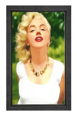 Marilyn Monroe Tablosu Siyah Ahşap Çerçeve - 50x90