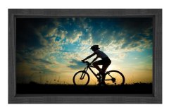Bisiklet Sporu Tablosu Siyah Ahşap - 50x90