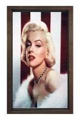 Marilyn Monroe Tablosu Kahverengi Ahşap Çerçeve - 100x150