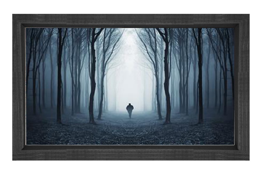 Yalnız Yol 3D Tablosu Siyah Ahşap Çerçeve - 45x30