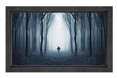 Yalnız Yol 3D Tablosu Siyah Ahşap Çerçeve - 45x30