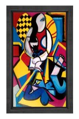 Pablo Picasso Tablosu Siyah Ahşap Çerçeve - 100x150