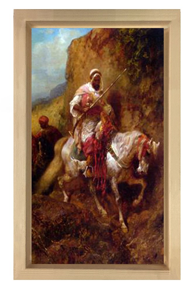 Oryantalis Atlı Tablosu Naturel Ahşap Çerçeve - 100x200