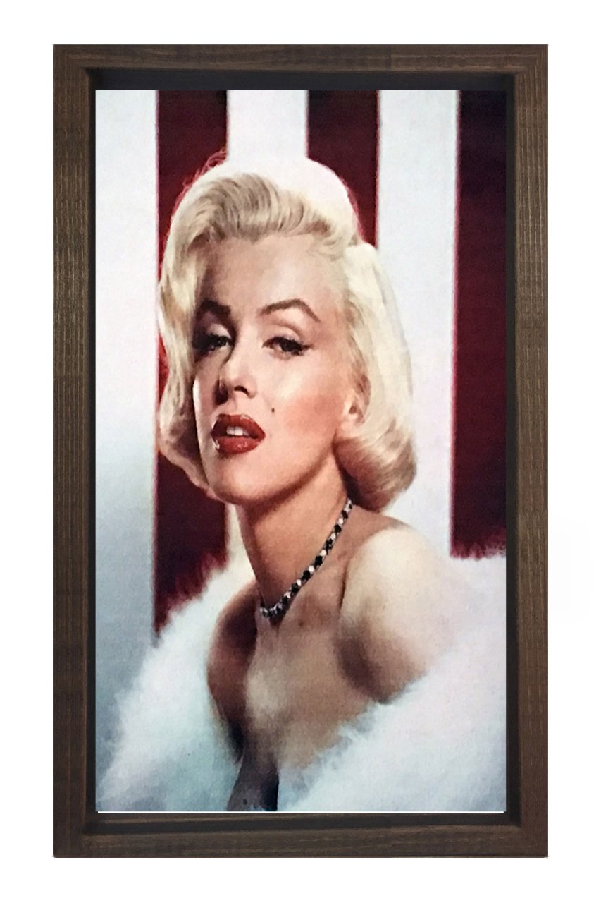 Marilyn Monroe Tablosu Kahverengi Ahşap Çerçeve - 45x30
