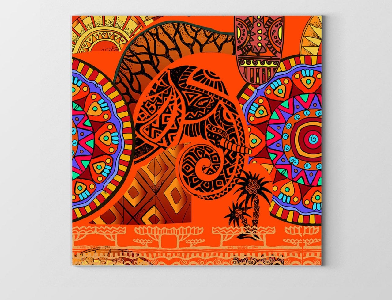 Hint Deseni Tablosu Çerçevesiz - 80x80