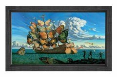 Butterfly Kelebek Gemisi Tablosu Siyah Ahşap - 100x200
