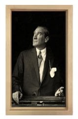 Atatürk Tablosu Naturel Ahşap - 100x200