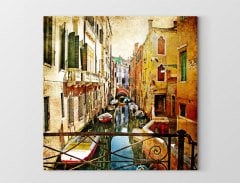Venedik  Balkonu Tablosu Çerçevesiz - 30x30
