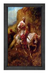 Oryantalis Atlı Tablosu Siyah Ahşap Çerçeve - 100x150