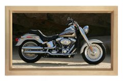 Zarif Motor Tablosu Tablosu Naturel Ahşap Çerçeve - 100x150