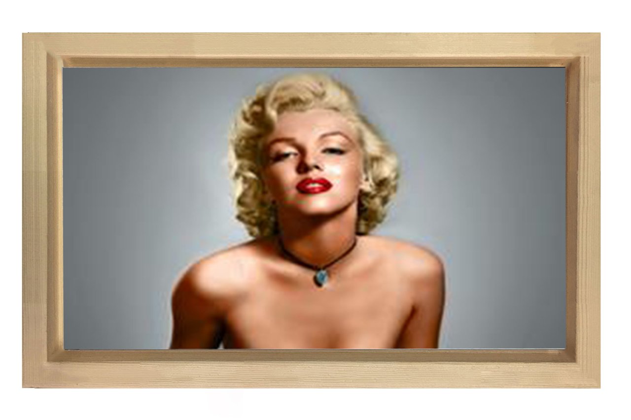 Marilyn Monroe Tablosu Naturel Ahşap Çerçeve - 50x90