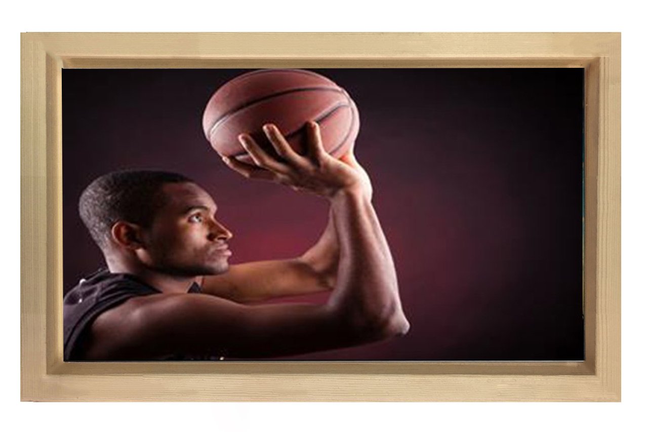 Basketbolcu ve Top Tablosu Naturel Ahşap - 45x30