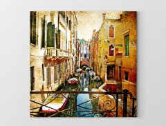 Venedik  Balkonu Tablosu Çerçevesiz - 60x60