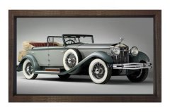 Isotta Fraschini Tipo 8a Tablosu Kahverengi Ahşap - 45x30