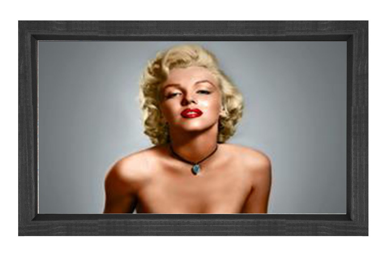 Marilyn Monroe Tablosu Siyah Ahşap Çerçeve - 100x150