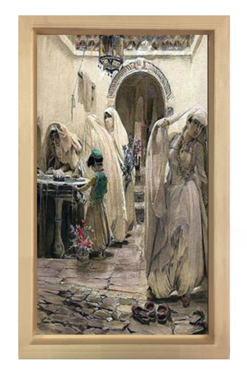 Pazaryeri Tablosu Naturel Ahşap Çerçeve - 45x30