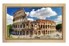 Roma Antik Kolezyum Tablosu Naturel Ahşap - 40x60