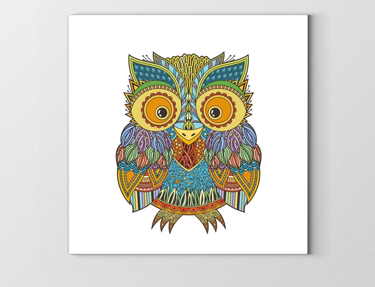 Baykuş Tablosu Çerçevesiz - 30x30