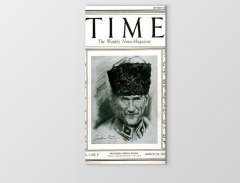 Atatürk Times Kapağı Tablosu Çerçevesiz - 100x200